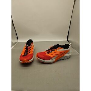 Men's Size 11.5 Salomon Sense Ride 5 Red Orange Athletic Running Shoes 470462